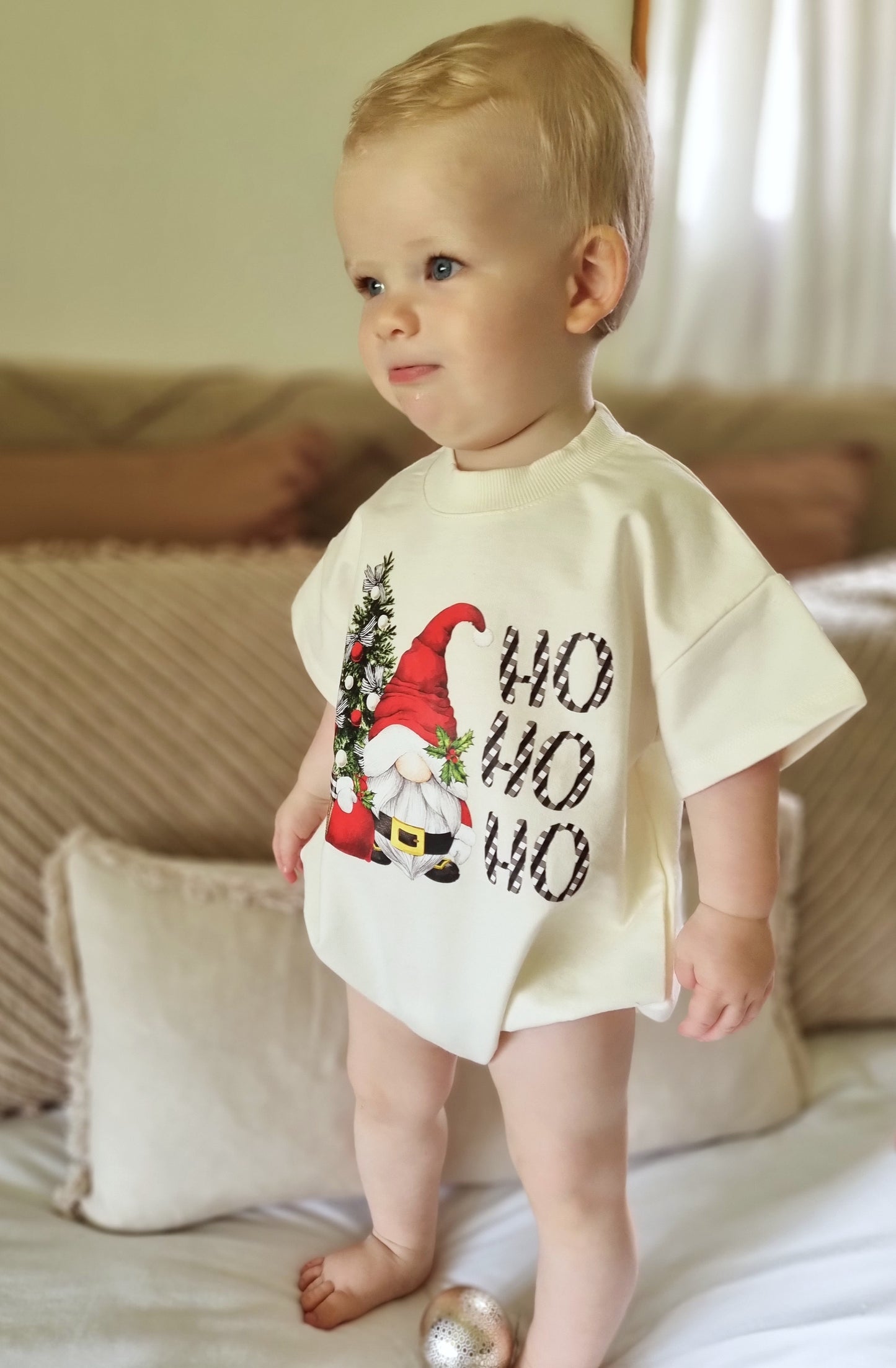 Ho Ho Ho Santa bubble Romper