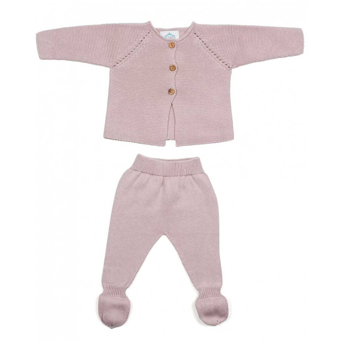 Knit Cardigan & pants Set - Pink