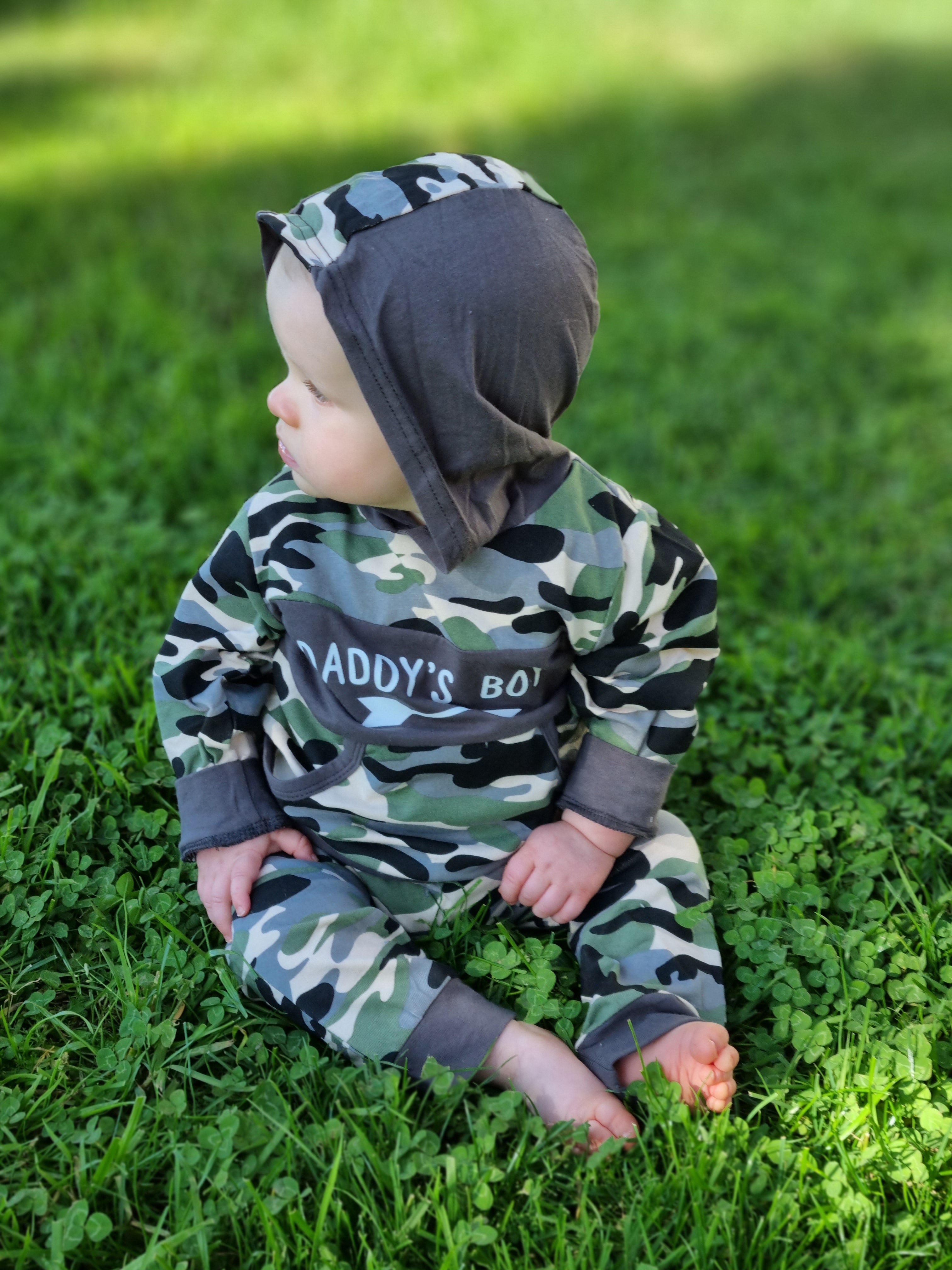 Daddy s Boy Camo Hoodie Set Little Ones Clothing