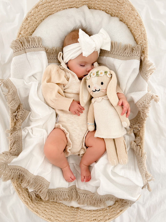 Fringe Swaddle - Oat