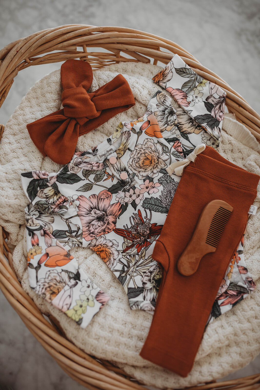 Biscuit colour Baby Pants are functional, soft /stretchy & made from Organic stretch rib. They will keep your little one looking super cute all year round