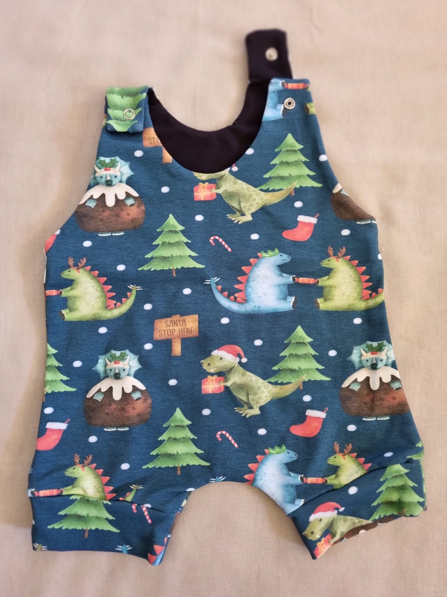 Romper Dino Christmas - knee length