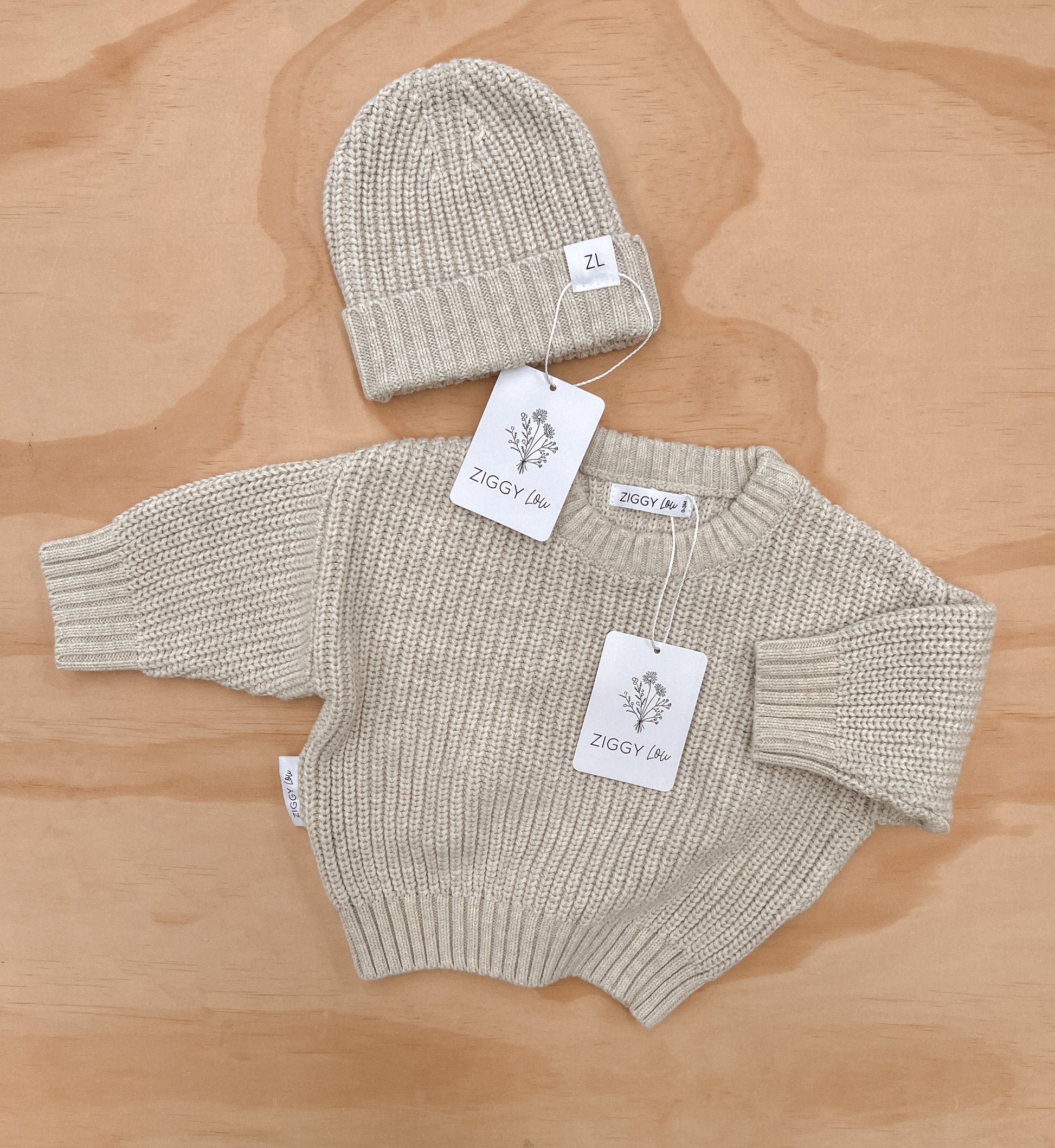 Gorgeous relaxed fit Grey Marle knit jumper for babies & toddlers.