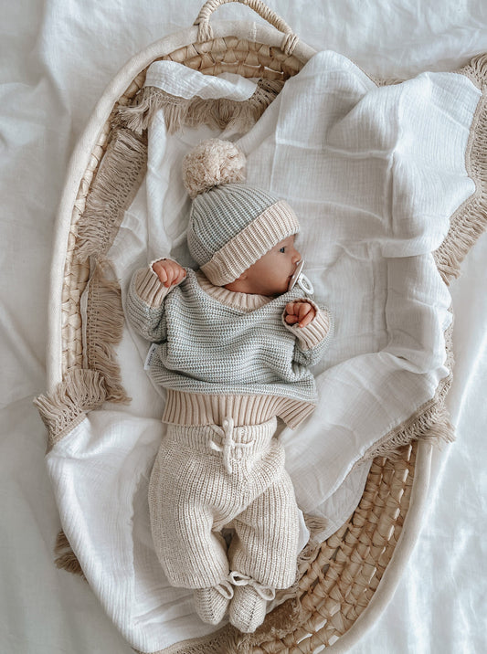 Fringe Swaddle - Oat