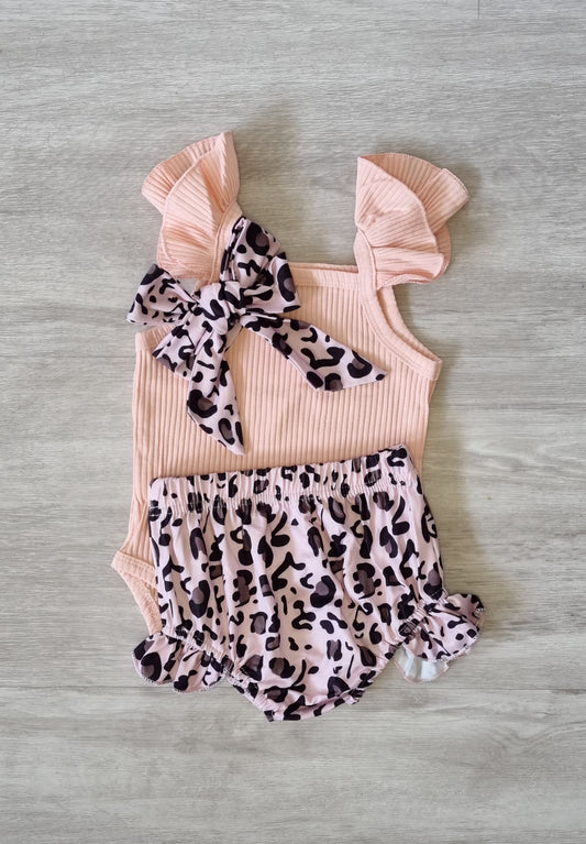 Roma baby 3 Piece Leopard set - Pink