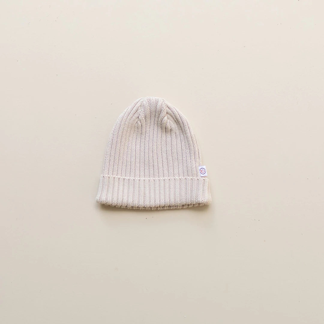 Beautiful baby & toddler beanie in a soft bamboo rib knit fabric