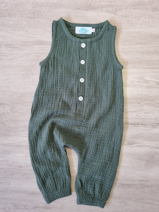 Sleeveless Romper Green - Ankle length