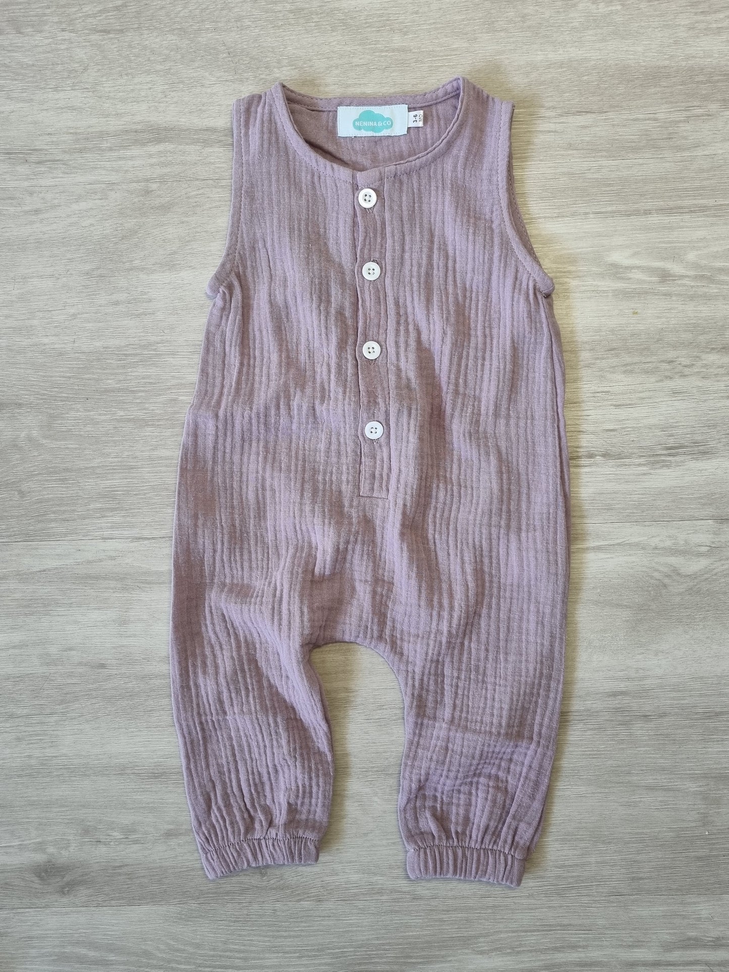 Sleeveless Romper Purple - Ankle length