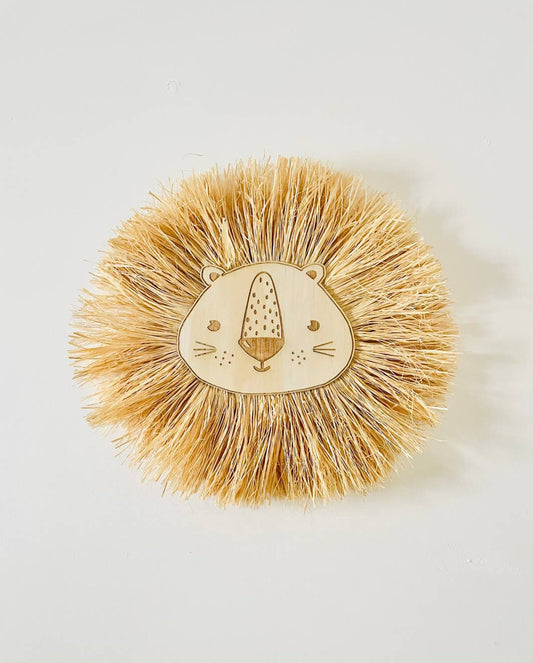 Raffia Lion Nursery Wall Decor (Lion head only)